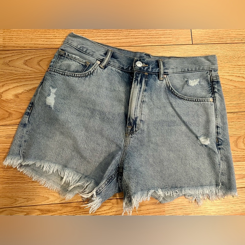 All Saints Denim Frayed Hem Women Shorts